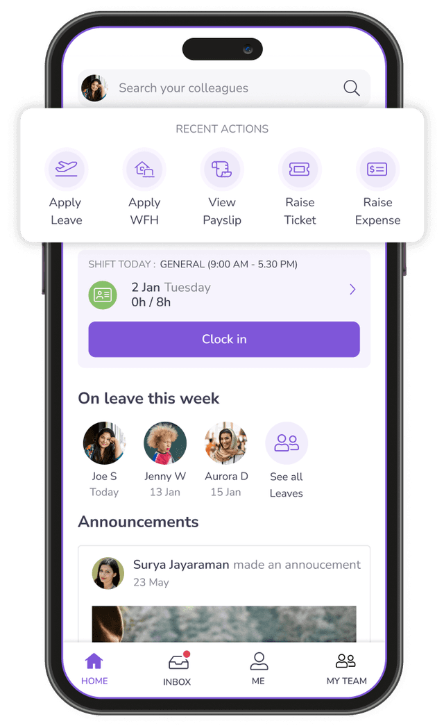 HR App Interface
